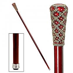 DESIGN TOSCANO FH224 IMPERIAL 2 INCH CROWN OF LAUREL FABERGE WALKING STICK