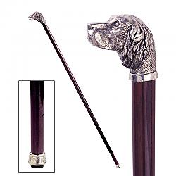 DESIGN TOSCANO PA200 PADRONE 1 INCH HUNTING DOG PEWTER HANDLE WALKING STICK