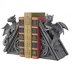 DESIGN TOSCANO CL55773 4 INCH GOTHIC CASTLE DRAGON BOOKENDS