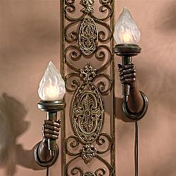 DESIGN TOSCANO KY8002 7 1/2 INCH NEOCLASSICAL ARM TORCH SCONCES, SET OF 2