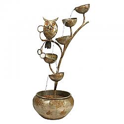 DESIGN TOSCANO FU76168 17 INCH WHO'S WATCHING OWL CASCADING FOUNTAIN