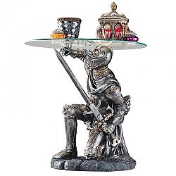 DESIGN TOSCANO CL5307 16 INCH BATTLE WORTHY KNIGHT TABLE