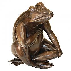 DESIGN TOSCANO AS21352 9 INCH FOREVER IN MY HEART FROG STATUE - BRONZE