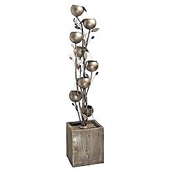 DESIGN TOSCANO FU71751 14 INCH ABSTRACT FLORAL METAL TOWER FOUNTAIN