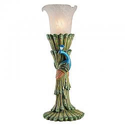 DESIGN TOSCANO KY7509 6 1/2 INCH VICTORIAN PEACOCK TORCHIERE TABLE LAMP