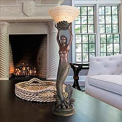 DESIGN TOSCANO KY8030 13 INCH TABLE TOP GODDESS OFFERING MERMAID LAMP