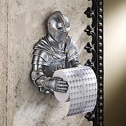 DESIGN TOSCANO CL5768 9 INCH A KNIGHT TO REMEMBER BATH TISSUE HOLDER