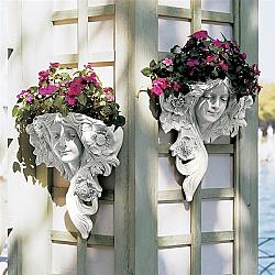 DESIGN TOSCANO NG302819 13 INCH SET OF PRINTEMPS AND ETOILE PLANTERS