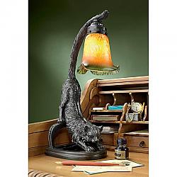 DESIGN TOSCANO KY73461 8 INCH CROUCHING CAT LAMP