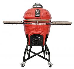 VISION GRILLS C-R4C1F1 C-SERIES 52 W X 47 H INCH PROFESSIONAL CERAMIC KAMADO GRILL IN RED