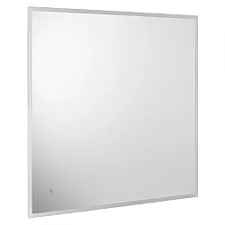 MISENO MNO4040LED 40 INCH SQUARE FRAMELESS WALL MOUNT MIRROR WITH LED LIGHTING