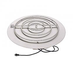 THE OUTDOOR PLUS OPT-110042BPE110 ROUND STAINLESS STEEL 42 INCH FLAT PAN AND 36 INCH TRIPLE BURNER - 110V ELECTRONIC IGNITION