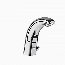 SLOAN 3335193 OPTIMA 6 7/8 INCH HARDWIRED LESS TRANSFORMER POWERED DECK MOUNT MID BODY FAUCET WITH MULTI-LAMINAR SPRAY - POLISHED CHROME