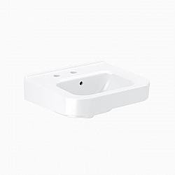 SLOAN 3873206 20 INCH VITREOUS CHINA WALL MOUNT LEDGEBACK BATHROOM SINK WITH LEFT HAND SOAP HOLE - WHITE
