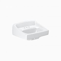 SLOAN 3873003T 20 3/4 INCH VITREOUS CHINA WALL MOUNT BATHROOM SINK WITH CARBON OFFSET AND BACKSPLASH - WHITE