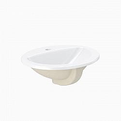SLOAN 3873102T 20 INCH VITREOUS CHINA DROP-IN BATHROOM SINK WITH CARBON OFFSET - WHITE