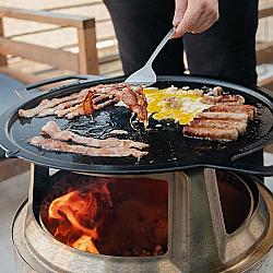 SOLO STOVE GRIDDLETOP-S RANGER 14 1/4 INCH CAST IRON GRIDDLE TOP