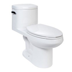 MISENO MNO120CBWH MIA 30 1/4 INCH ONE-PIECE HIGH EFFICIENCY TOILET WITH ELONGATED CHAIR HEIGHT BOWL - BRIGHT WHITE