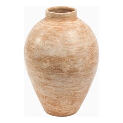 MOE'S HOME COLLECTION UO-1012-34 11 INCH W X  16 INCH H DOS VASE IN BEIGE