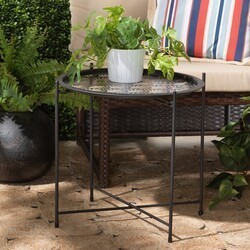 BAXTON STUDIO H01-102573 METAL PLANT STAND IVANA 19 1/4 INCH MODERN AND CONTEMPORARY METAL PLANT STAND - BLACK