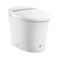 SWISS MADISON SM-ST040 HUGO 27 1/4 INCH INTELLIGENT TANKLESS ELONGATED TOILET WITH TOUCHLESS VORTEX DUAL-FLUSH - WHITE