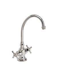 WATERSTONE FAUCETS 1250HC HAMPTON HOT AND COLD FILTRATION FAUCET WITH CROSS HANDLES