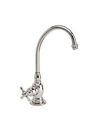 WATERSTONE FAUCETS 1250H HAMPTON HOT ONLY FILTRATION FAUCET WITH CROSS HANDLE