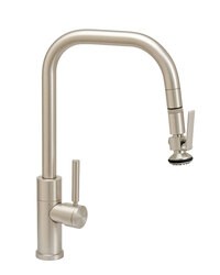 WATERSTONE FAUCETS 10370 FULTON 16 1/8 INCH MODERN ANGLED SPOUT LEVER SPRAYER PLP PULLDOWN FAUCET