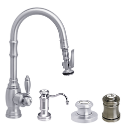 WATERSTONE FAUCETS 5210-4 TRADITIONAL PREP SIZE PLP PULL-DOWN FAUCET - 4 PIECE SUITE