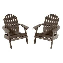 HIGHWOOD USA AD-KITCHL6 60 INCH HAMILTON FOLDING AND RECLINING ADIRONDACK CHAIRS, SET OF TWO