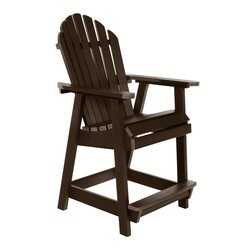 HIGHWOOD USA CM-CHRSQC2 COMMERCIAL GRADE 25 1/2 INCH MUSKOKA ADIRONDACK DECK DINING CHAIR IN COUNTER HEIGHT
