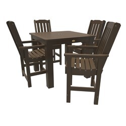 HIGHWOOD USA AD-CNL44 LEHIGH 5 PIECES SQUARE COUNTER DINING SET