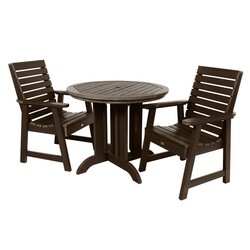 HIGHWOOD USA AD-DNW36 WEATHERLY 3 PIECES ROUND DINING SET