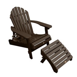 HIGHWOOD USA AD-KITCHL5 ONE HAMILTON FOLDING AND RECLINING ADIRONDACK CHAIR WITH 1 OTTOMAN AND 1 EASY-ADD CUP HOLDER