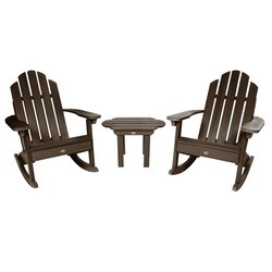 HIGHWOOD USA AD-KITROCC1 TWO CLASSIC WESTPORT ADIRONDACK ROCKING CHAIRS WITH 1 CLASSIC WESTPORT SIDE TABLE