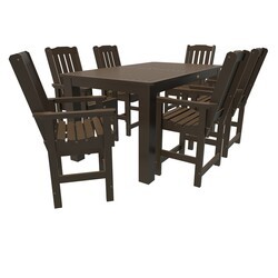 HIGHWOOD USA AD-ST7LH2CO4BA LEHIGH 72 INCH X 42 INCH 7 PIECES RECTANGULAR COUNTER HEIGHT DINING SET