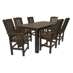 HIGHWOOD USA AD-ST7LH2CO5BA LEHIGH 84 INCH X 42 INCH 7 PIECES RECTANGULAR COUNTER HEIGHT DINING SET