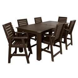 HIGHWOOD USA AD-ST7WL2CO5BA WEATHERLY 84 INCH X 42 INCH 7 PIECES RECTANGULAR COUNTER HEIGHT DINING SET