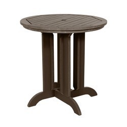 HIGHWOOD USA CM-CTRSQ36 COMMERCIAL GRADE 35 3/4 INCH ROUND COUNTER HEIGHT BISTRO DINING TABLE