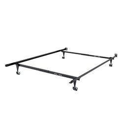 CORLIVING BAL-101-F 38 INCH ADJUSTABLE TWIN OR SINGLE AND FULL OR DOUBLE METAL BED FRAME - BLACK