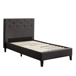 CORLIVING BRH-10-S NOVA RIDGE 44 INCH TUFTED UPHOLSTERED BED, TWIN OR SINGLE