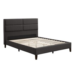 CORLIVING BRH-20-D BELLEVUE 59 INCH UPHOLSTERED PANEL BED, DOUBLE OR FULL