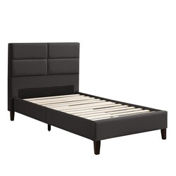 CORLIVING BRH-20-S BELLEVUE 44 INCH UPHOLSTERED PANEL BED, TWIN OR SINGLE