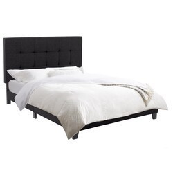 CORLIVING BSN-10-D ELLERY 58 INCH FABRIC TUFTED BED, DOUBLE