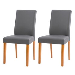 CORLIVING DSW-200-C ALPINE 18 INCH TWO TONE DINING CHAIR, SET OF TWO - GREY