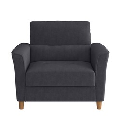 CORLIVING LGA-20-D GEORGIA 43 INCH UPHOLSTERED ACCENT CHAIR AND A HALF