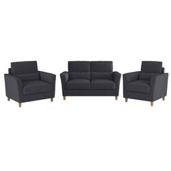 CORLIVING LGA-20-Z2 GEORGIA UPHOLSTERED LOVESEAT SOFA AND ACCENT CHAIR SET, 3 PIECES