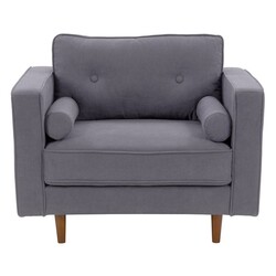 CORLIVING LGA-40-C MULBERRY 42 INCH POLYESTER UPHOLSTERED MODERN ACCENT CHAIR