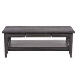 CORLIVING LHW-710-C HOLLYWOOD 47 INCH COFFEE TABLE WITH DRAWERS - DARK GREY