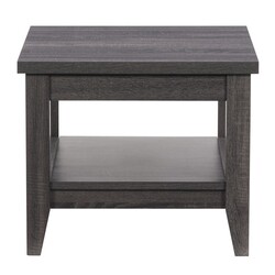 CORLIVING LHW-710-E HOLLYWOOD 24 INCH SIDE TABLE WITH SHELF - DARK GREY